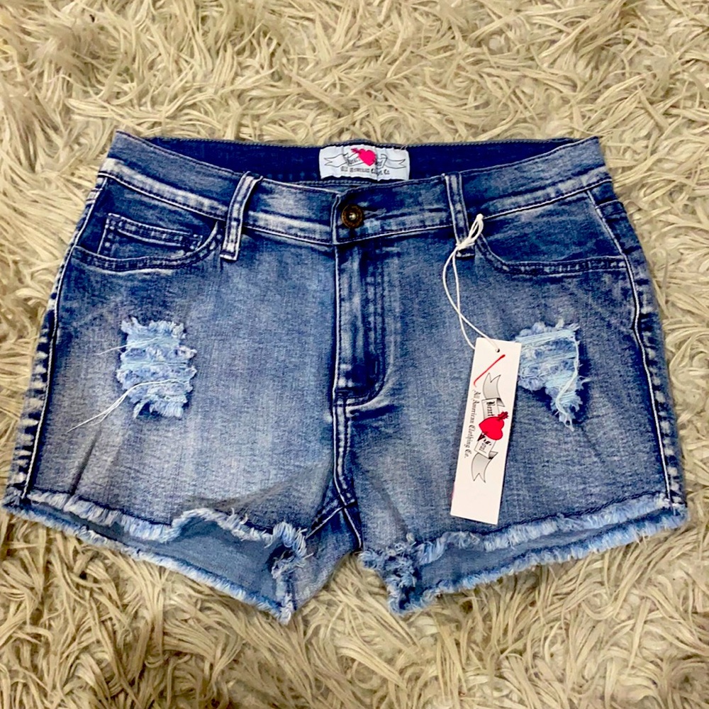 Heart and Soul distressed jean shorts